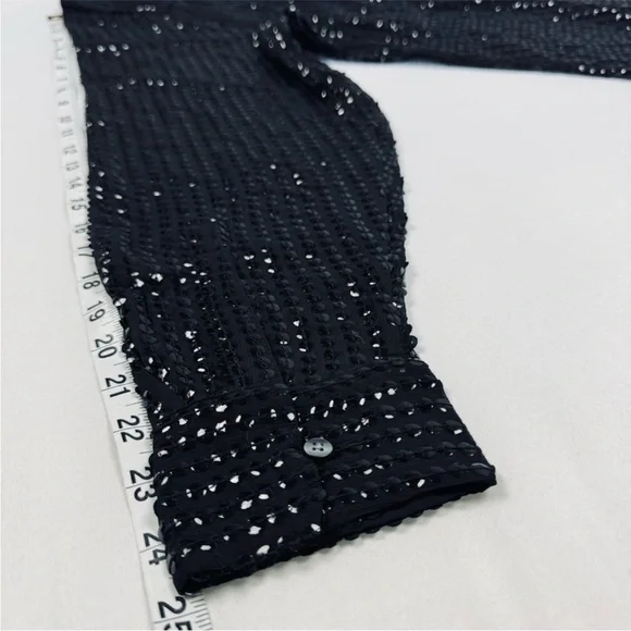 GAP black semi sheer sequin shirt XXL NWT - Picture 9 of 13